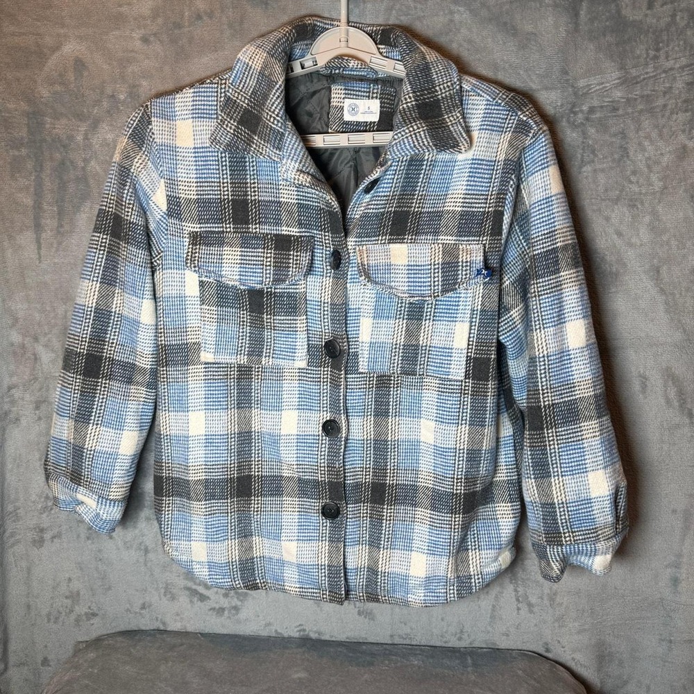 Hurley Born from Water Plaid Shirt Jacket womens S
